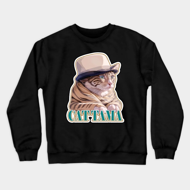 Cat Tama,Tama Super Station Master Crewneck Sweatshirt by LycheeDesign